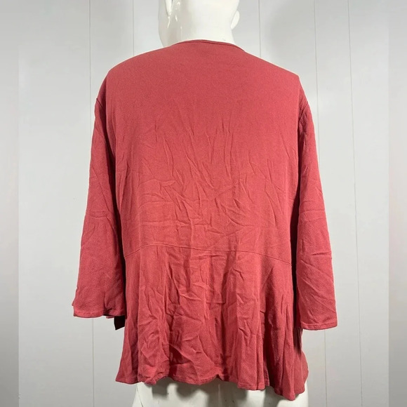 Mossimo Supply Pink Shirt Crisscross V-neck Sz XXL - Picture 4 of 8